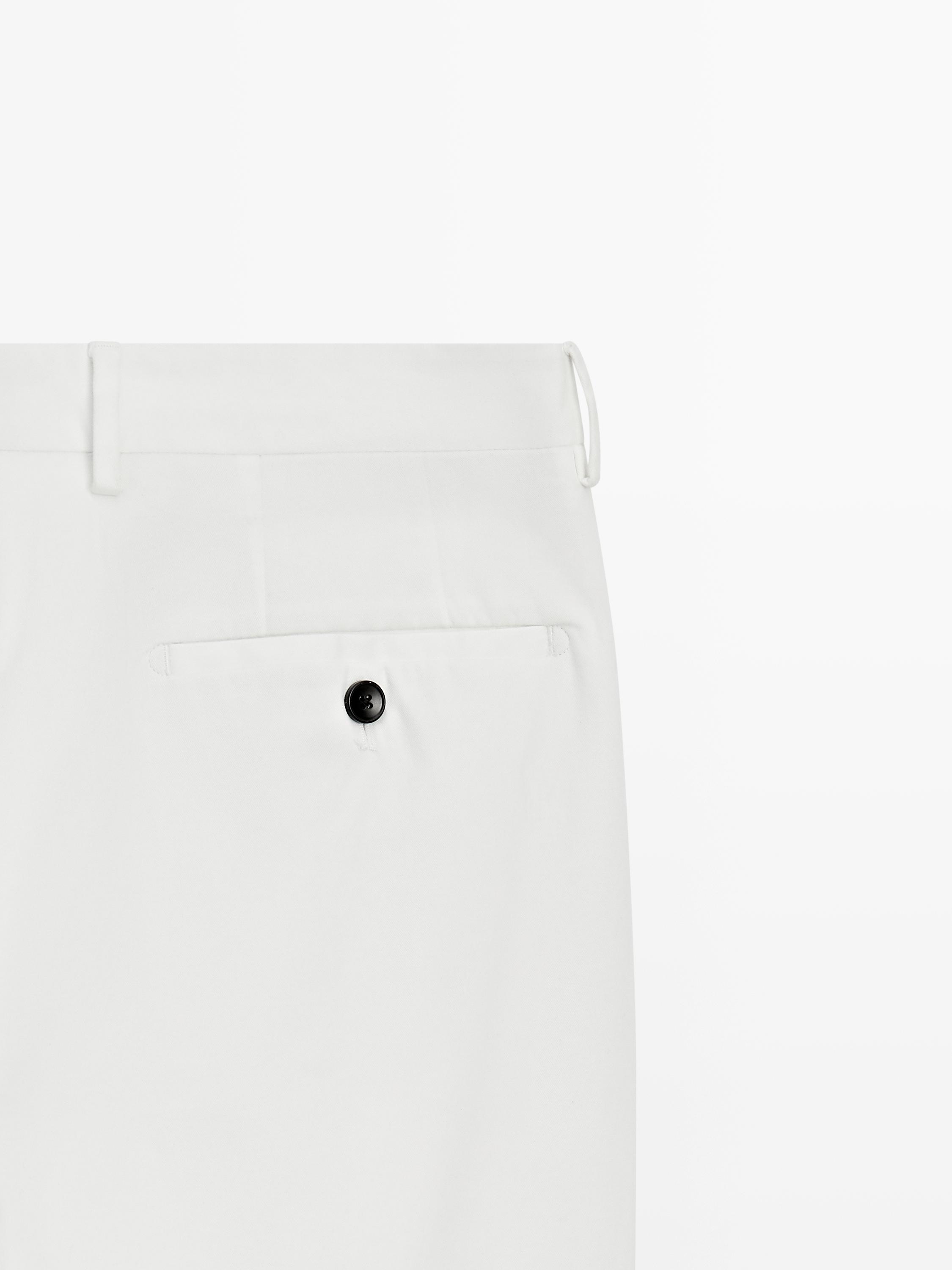 Pantalon en serge de coton mélangé